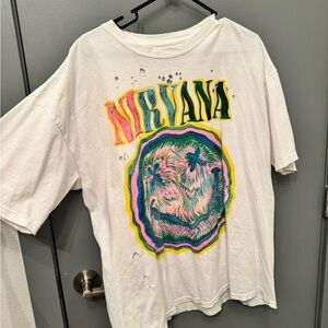 NIRVANA Kids Tee - White with Multicolor Graphic